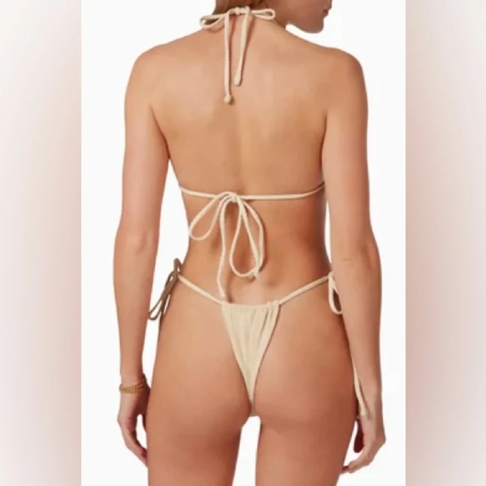FRANKIES BIKINIS Tia Bikini Briefs in Waffle Knit